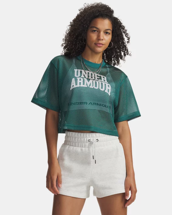 UA Football Mesh Womens Crop T-Shirt