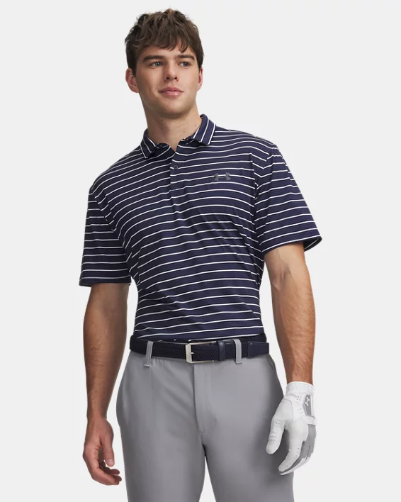 UA Matchplay Stripe Mens Polo