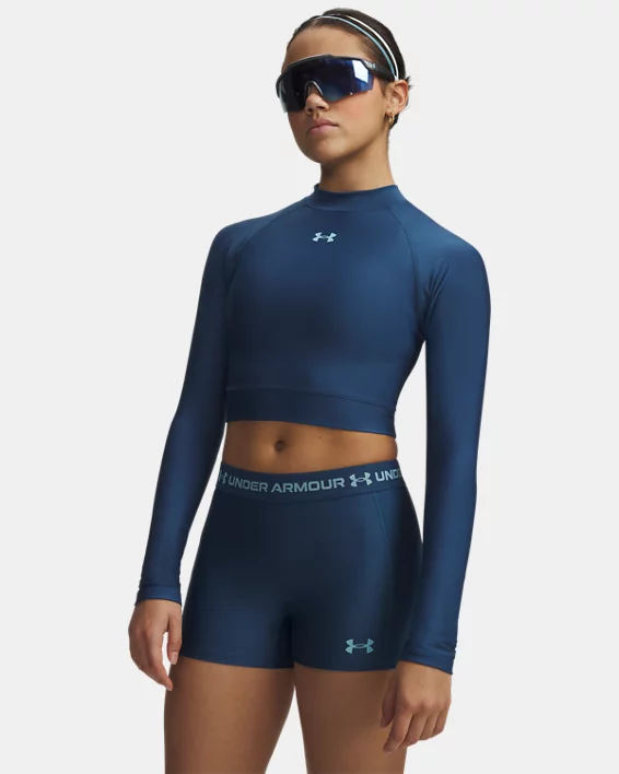 HeatGear Womens Crop Mock Long Sleeve