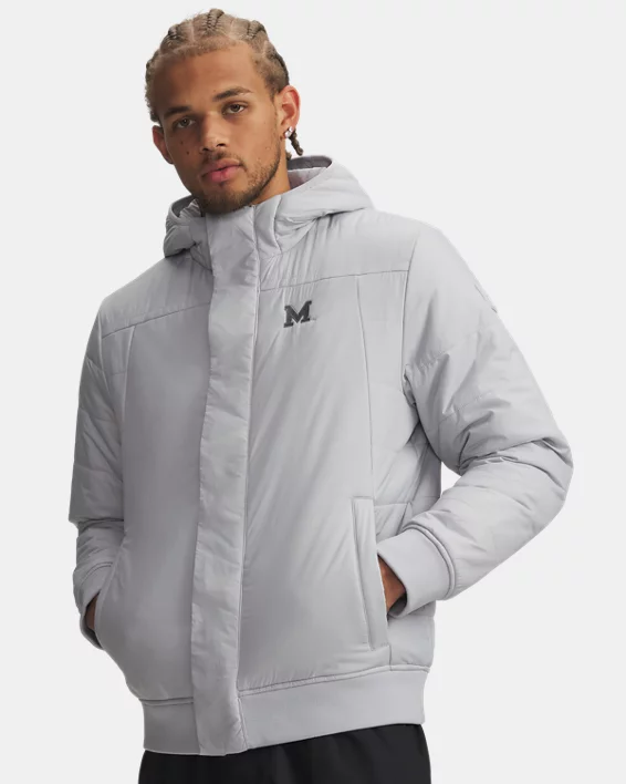 UA Gameday Expanse Collegiate Mens Hooded Puffer Jacket