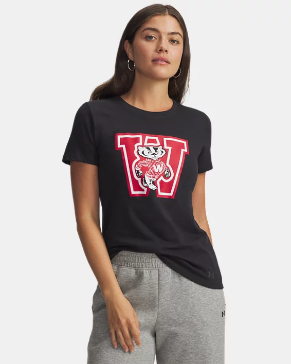 UA Performance Cotton Collegiate Womens Short Sleeve
